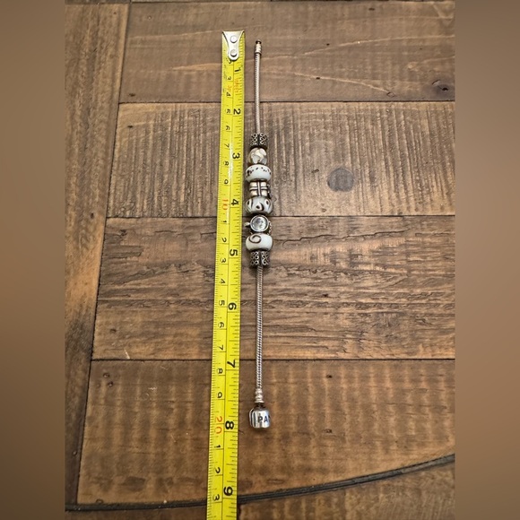 Sterling Silver Pandora Charm Bracelet, 8 Charms - Picture 10 of 10